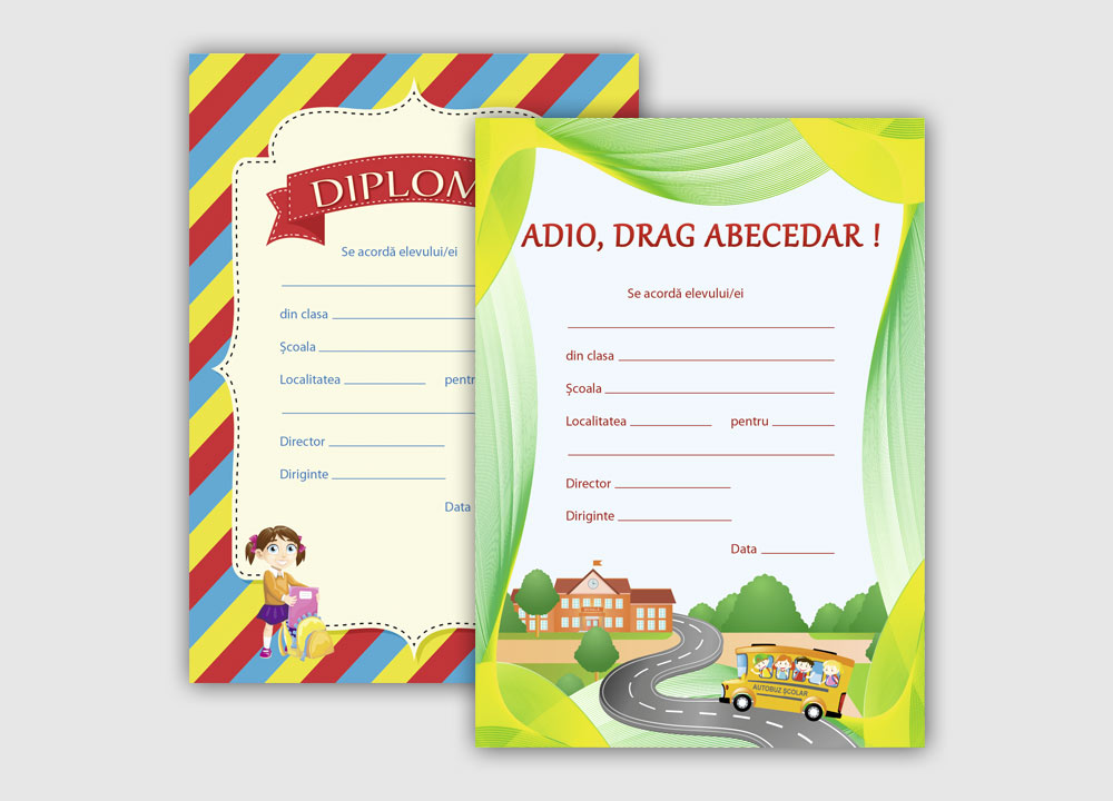 Diplome Adio, drag abecedar