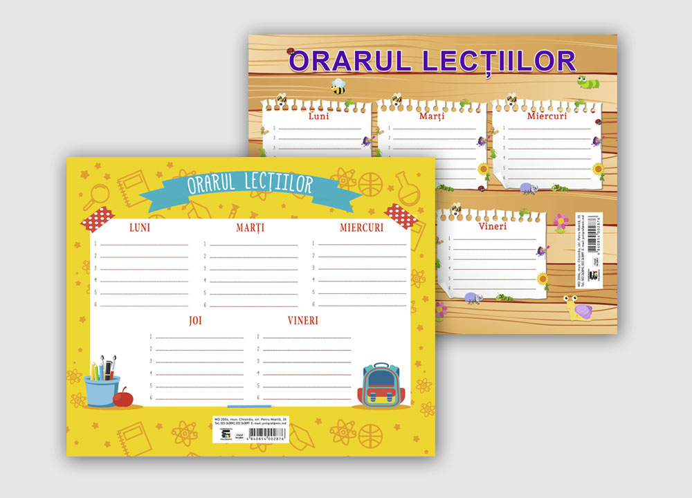 Fișe Orarul lecțiilor