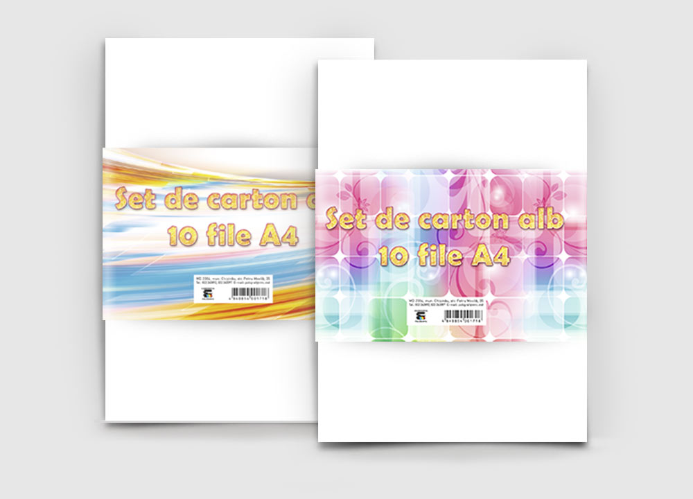 Carton alb, 10 file