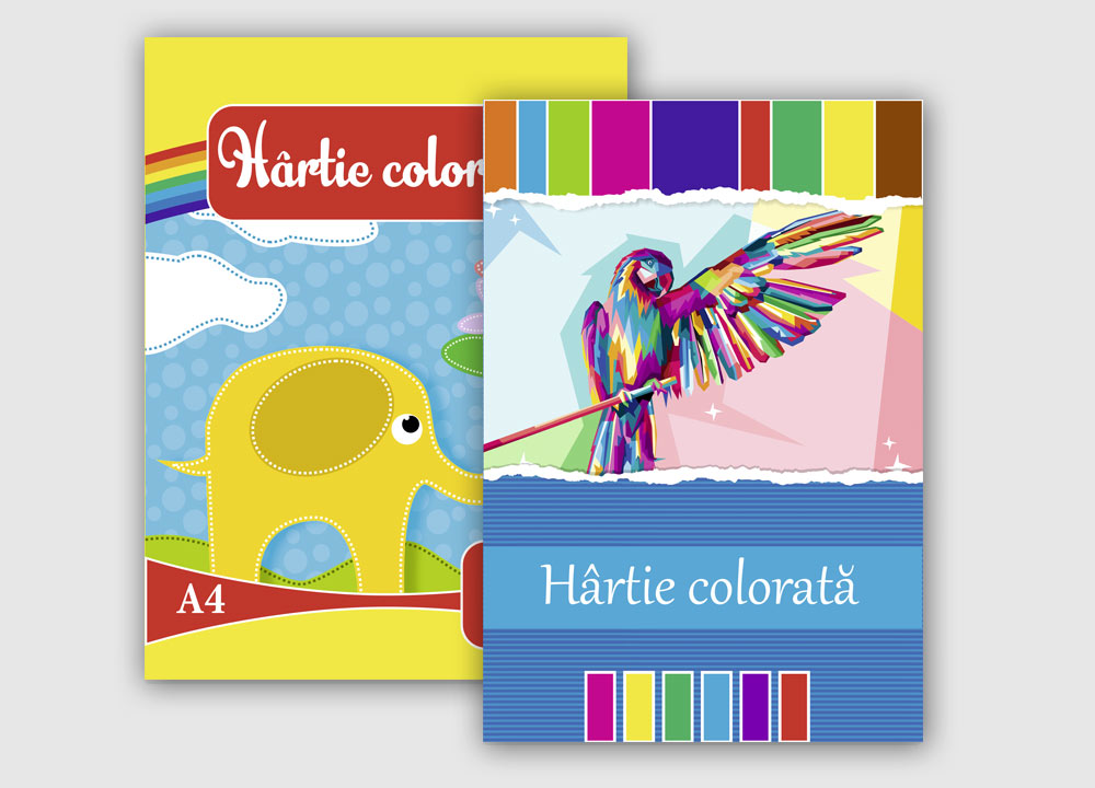 Hirtie colorată A4, 12 / 20 file