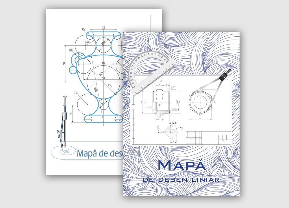 Mapă de desen liniar, A4/A3, 20-24 file